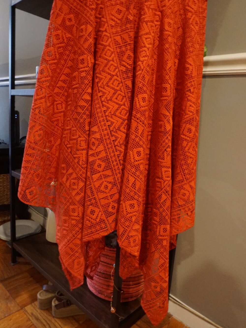 Maeve Orange Lace Dress - Picture 2 of 6